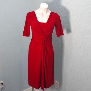 CHAPS Red Long Sleeve Dress, Size S
